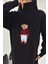 Ayıcıklı Kazak - Balıkçı Yaka Teddy Bear Aplikli Oversize Kadın Triko Kazak 650 4