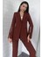 Kadın Astarlı Kolu Taş Detaylı Blazer Ceket P-00001651 1