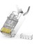 10 Adet - Cat7 Metal Konnektör RJ45 Cat7 Jack + Kablo Ayraç 1