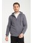 3 Iplik Fermuarlı Kapşonlu Sweatshırt 6052 1