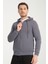 3 Iplik Fermuarlı Kapşonlu Sweatshırt 6052 5