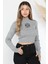 Ön Nakışlı Crop Top Triko Bluz 4