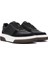 Erkek Siyah Bağcıklı Kalın Tabanlı Deri Sneaker 24WFD611118 3