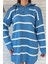 Çizgili Yarım Fermuarlı Triko Tunik P-00012423 3