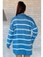 Çizgili Yarım Fermuarlı Triko Tunik P-00012423 4