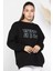 Kadın Nyc Nakışlı Şardonlu Üç Iplik Oversize Sweatshirt 4