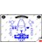 Opel Corsa D 2007-2009 Torpido Konsol Trim Göğüs Maun Kaplama Set 21 Parça Mavi 1