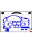 Fiat Palio 1998-2002 Torpido Konsol Trim Göğüs Maun Kaplama Set 15 Parça Mavi 1