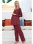55703 3'lü Polar Sabahlıklı Lohusa Pijama Takımı 2