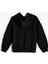 Baskı Detaylı Uzun Kollu Kapşonlu Sweatshirt 2