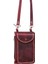 Asklepios Model El Yapımı Deri Bordo Renk Telefonluk Askılı Omuz Çantası 1