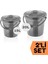 Gri Su Kovası / Temizlik Kovası Ikili Set 15/20 Lt 1
