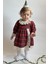 ALYRA Kız Çocuk Elbise Bebek Pötikareli Kırmızı Dantelli Vintage Özel Gün Doğum Günü Parti Düğün Elbise Çocuk Giyim Bebek Giyim ALY0500 3