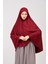 Manolyaşal Pratik Eşarp Standart Beden Peçeli 5xl Sufle - Bordo 3