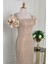 Gold Konik Taş Balonkol Abiye 2813 5