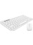 Poco Pad 12.1" Uyumlu Kablosuz Bluetooth Pilli Klavye Mouse Seti - Beyaz 1