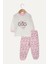 Üç Penguen Desenli Kız Bebek Ikili Pijama Takımı Pembe 1