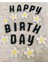 BAL10 Siyah Happy Bırthday Beyaz Papatya Eva Banner Seti 1