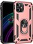 Apple iPhone 12 Kılıf Ultra Koruma Darbe Emici Tank Sağlam Çok Saglam Silikon Kapak-Rose Gold 1