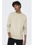 Onslevı Lıfe Reg Text Crew Neck Sweat Erkek Bej Sweatshirt - 22028150 4