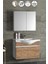Yıldız 80 cm Beyaz-Atlantik Çam Mdf Seramik Lavabolu Asma Banyo Dolabı Takımı 1