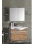 Yıldız 80 cm Beyaz-Atlantik Çam Mdf Seramik Lavabolu Asma Banyo Dolabı Takımı 5