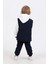 Kapüşonlu Sweatshirtlü Cepli 3 Parça Erkek Çocuk Yelekli Takım 5