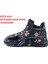 G24K441 Rhinestones Kadın Siyah Taşlı Bilekli Sneaker Ayakkabı 2