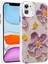 Apple iPhone 11 Için Uyumlu Kılıf Çiçek Desenli Parlak Taşlı Sert Silikon Garden Kapak 1
