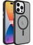 Apple iPhone 15 Pro Max Için Uyumlu Kılıf Wireless Kablosuz Şarj Özellikli Flet Magsafe Kapak 1