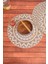 Ethnic - 6 Adet Jüt El Baskılı Yuvarlak Sofra Sunum Tabak Altlığı Supla Amerikan Servisi 38 cm 1
