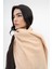 Ince Desenli Kaşmir %100 Viscose Bej-Krem Şal 5
