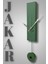 Jakar Model Dekoratif Metal Akar Sessiz Mekanizmalı Duvar Saati (Sarkaç Şeklinde Süs) 1