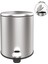 Cigo Paslanmaz Çelik Pedallı Banyo Çöp Kovası - Gri - 6 Lt 1