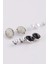 Kadın 6'lı Taşlı Silver Küpe E3095AXNS 2