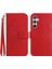 Samsung Galaxy S24+ Kırmızı Dayanıklı Pu Deri Telefon Kılıfı (Yurt Dışından) 1