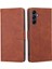 Samsung Galaxy M14 5g Telefon Cüzdan Kılıfı Pu Deri Rfıd Engelleme Cowhide Doku Stand Telefon Kapağı (Yurt Dışından) 1