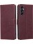 Samsung Galaxy M14 5g Telefon Cüzdan Kılıfı Pu Deri Rfıd Engelleme Cowhide Doku Stand Telefon Kapağı (Yurt Dışından) 1