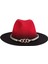 Moda Fedora Ş Zincirli Retro Iki Ş Geniş I Irmızı ve (Yurt Dışından) 3