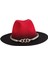 Moda Fedora Ş Zincirli Retro Iki Ş Geniş I Irmızı ve (Yurt Dışından) 5
