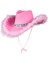 Cowgirl Şapka Zarif Pembe Kovboy Şapkası Festivaller Için Kostüm Aksesuarları Hediye 38CMX30CMX13CM (Yurt Dışından) 1