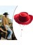 Batı Tarzı Kovboy Şapkası Cowgirl Caz Kapakları Kostüm Giysileri Aksesuarları Kırmızı (Yurt Dışından) 4