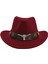 Sıradan Batı Kovboy Şapkası Büyük Ağzı Hafif Hafif Kadın Erkekler Parti Balıkçı Koyu Kırmızı (Yurt Dışından) 1