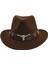 Batı Kovboy Şapkası Unisex Stage Performans Meslekleri Kahvesi Için Geniş Kötü Şapka (Yurt Dışından) 1