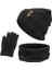 3lü Set Eşarp Örme Set Kışlık Isıtıcı Gri (Yurt Dışından) 1