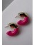 Pirinç Kaplama Gold Pembe Mineli Hafif Boru Küpe (3 Cm) 2