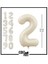 34"inç 76 cm Krem-Bej Folyo Balon 2 1