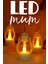 3 Adet LED Mum Mini Kamp Tipi Pil Dahil Dumansız Alev Ledli Yapay Dekoratif Mum Işığı Beyaz PT430 1