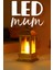 LED Mum Mini Dörtgen Tip Pil Dahil Dumansız Alev Ledli Yapay Dekoratif Mum Dekor Işığı Altın PT434 1