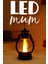 LED Mum Mini Kamp Tipi Pil Dahil Dumansız Alev Ledli Yapay Dekoratif Mum Dekor Işığı Siyah PT430 1